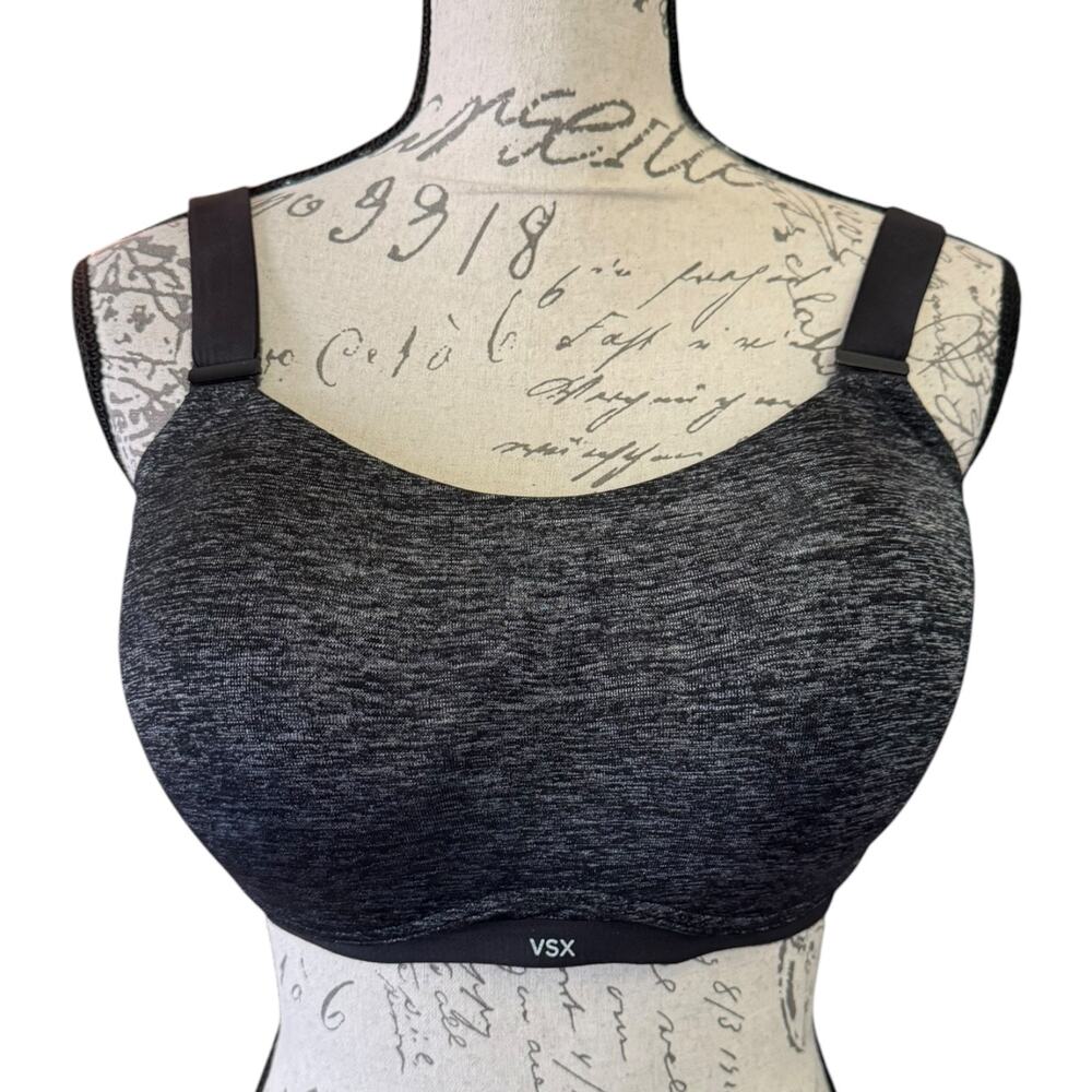 Victoria's Secret VSX Sport Underwire Bra Heathered Black Size 34DDD 34F